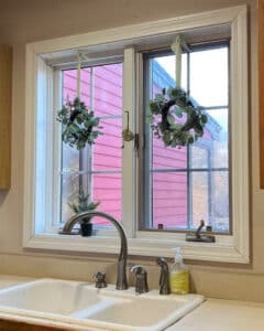 90's style casement kitchen windows