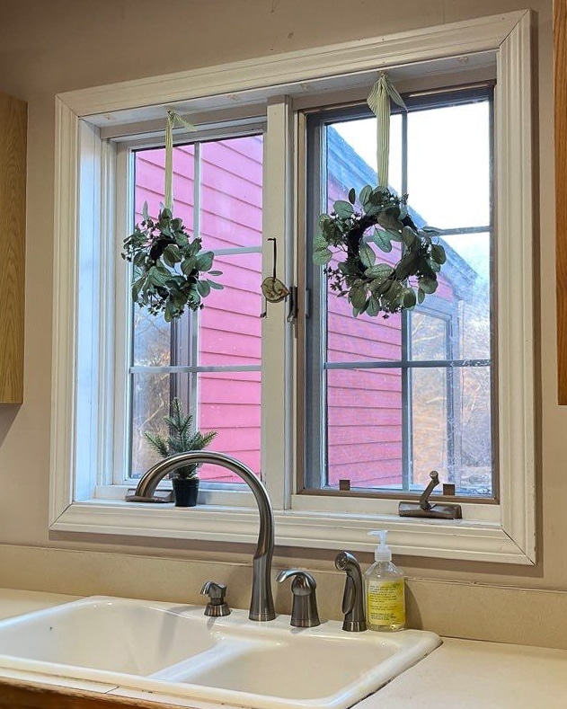 90's style casement kitchen windows