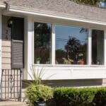 New 'box bay' window that replaced an older bow window on the front of a ranch style house